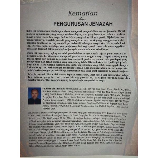 Kematian dan Pengurusan Jenazah