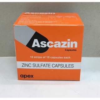 Apex Ascazin Zinc Sulphate Capsules 100 S Shopee Malaysia