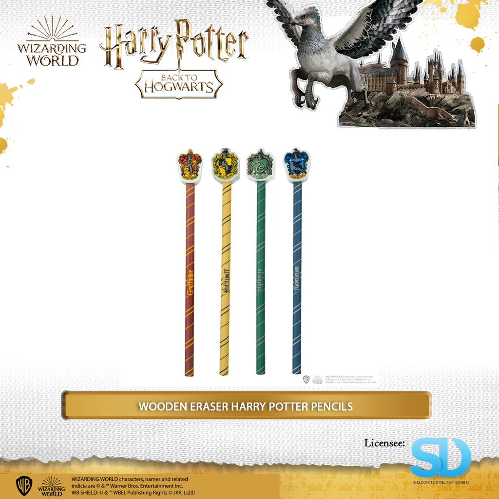 Cinereplica: Harry Potter Wooden Pencils With Eraser | Shopee Malaysia