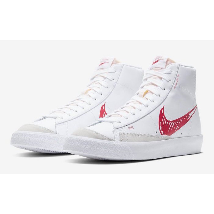 nike blazer mid retro white red