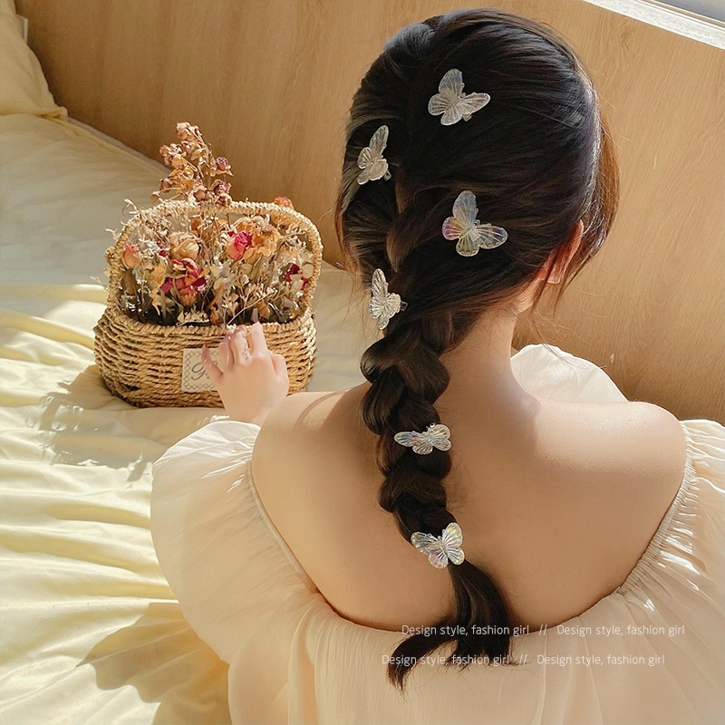 Korean Style Hairpin Trumpet Butterfly Catch Clip Mermaid Ji Bangs Clip Fashion Hair Accessories for Girls