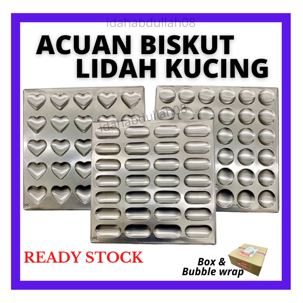 Acuan Biskut Lidah Kucing Mata Kucing Hati Kucing Katetong Acuan Biskut Pelangi Rainbow Cookies Mould