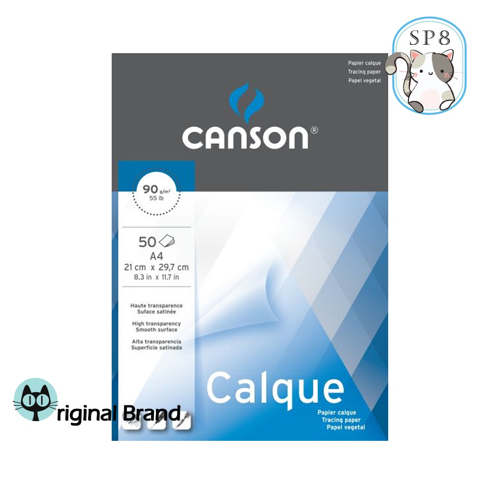 Canson Tracing Paper Block A4 50 Sheets 90g Shopee Malaysia