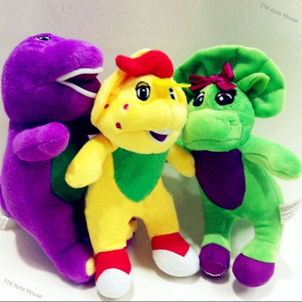 TTK Kids House Barney and Friends Soft Plush Toy with Music Player Dinosaur Toy for Boys and Girls