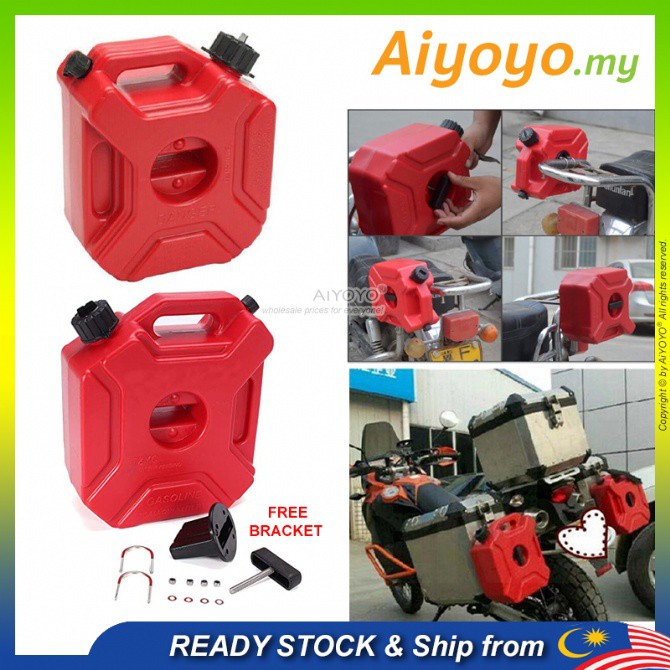 3L 5L Plastic Portable Spare Fuel Tank Petrol Tank Jerry Can Gas Oil Tank Diesel Tank Water Tank Storage Motorcycle ATV