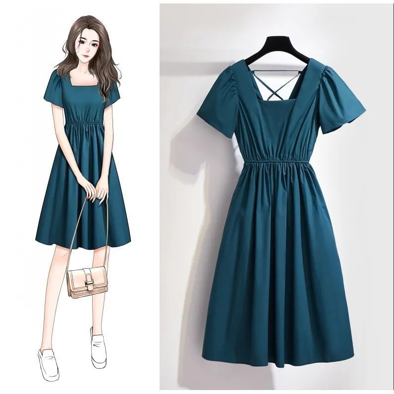 knee length korean dress