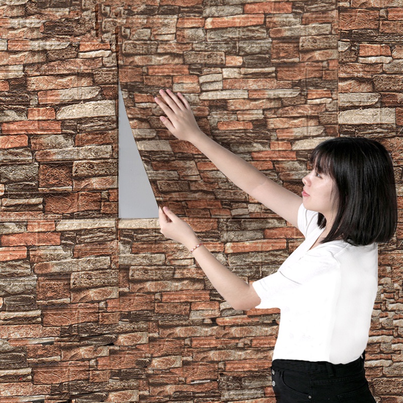 Foam Bricks Wallpaper sticker 3D Wallpaper Adhesive Wall decor