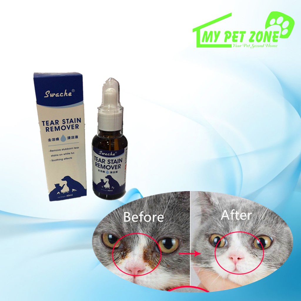 Swache Tear Stain Remover Dog Cat 40ml Shopee Malaysia