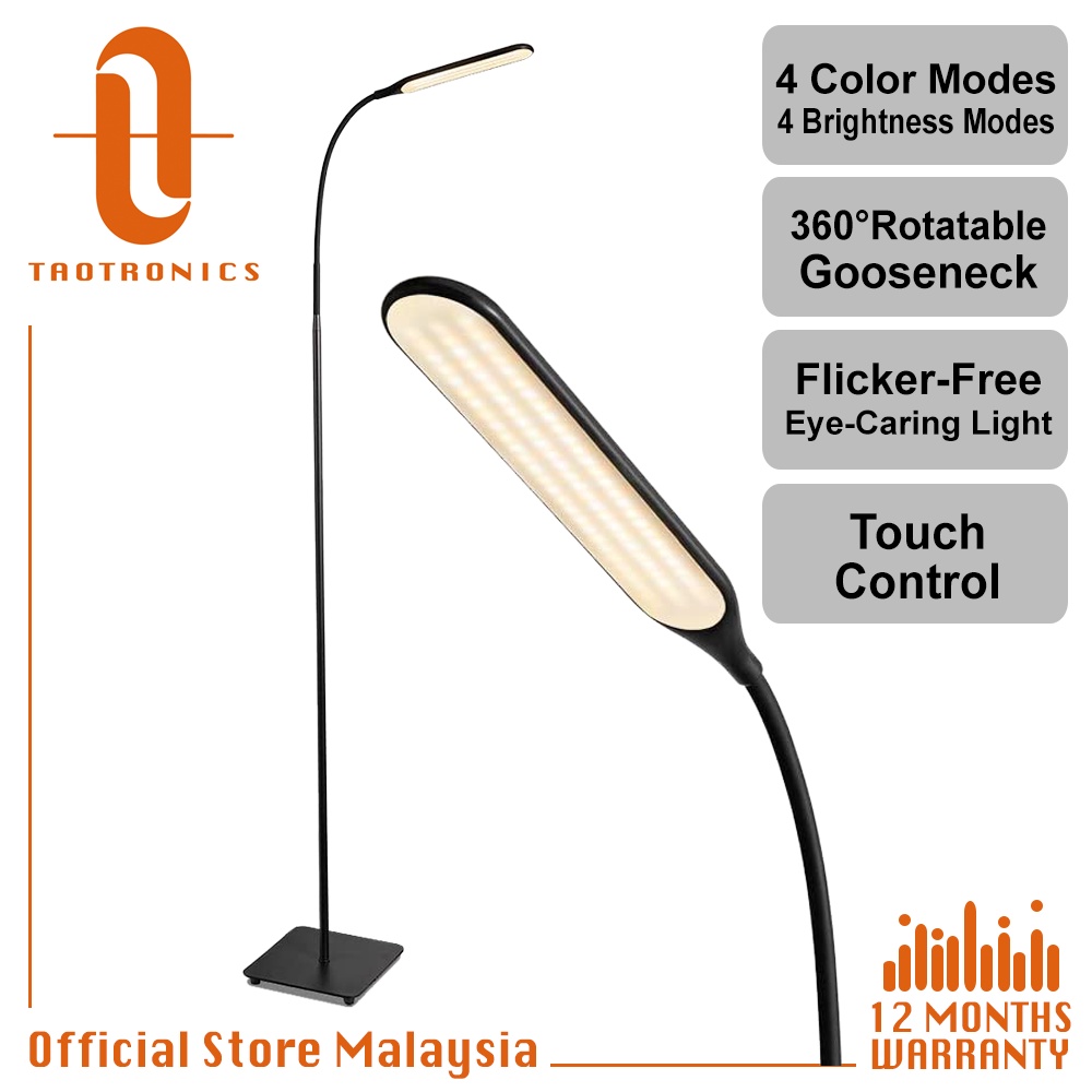 TaoTronics DL072 10W LED Floor Lamp Touch Control Standing Lamp 4 Color
