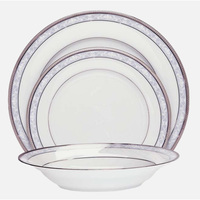 Noritake 12 Pieces Dinner Set // Hampshire Platinum // Hampshire Gold ...