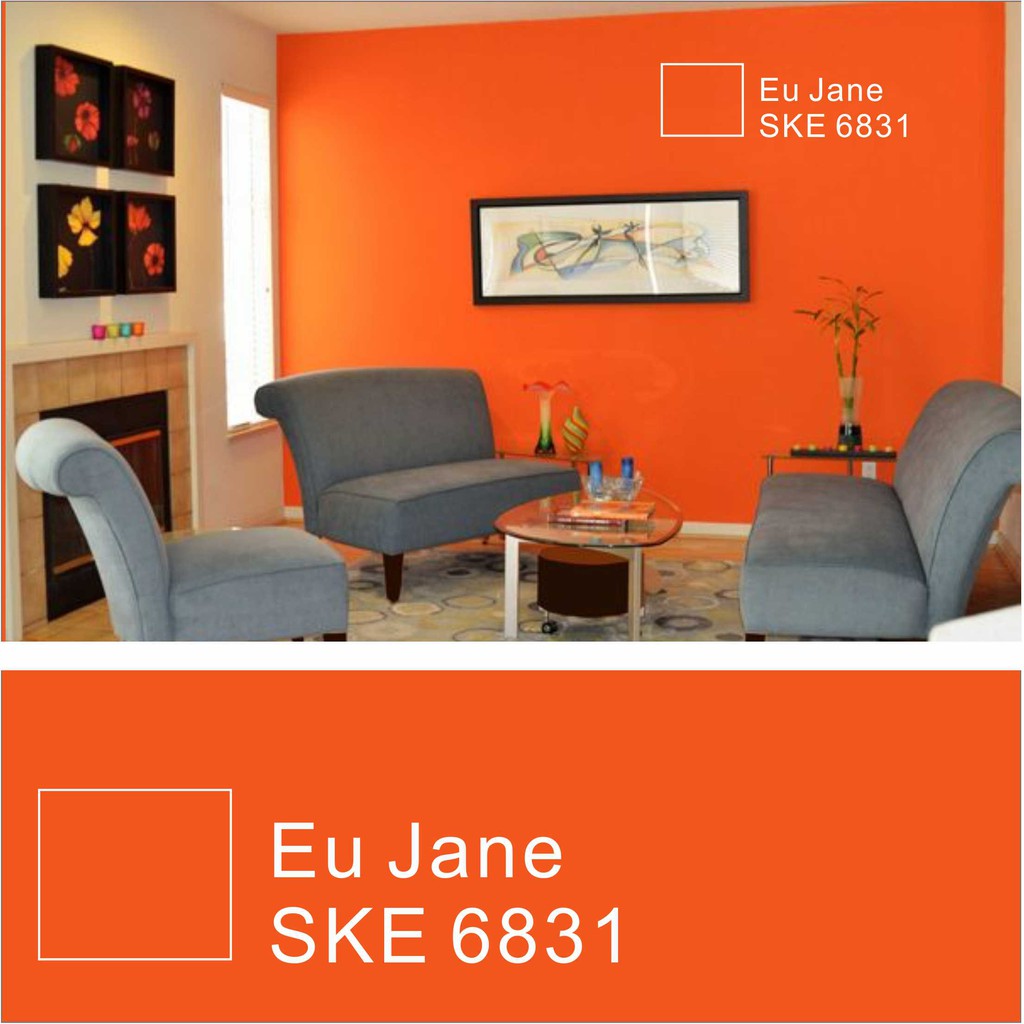 7L EMULSION PAINT ( Eu Jane SKE 6831 Premium colours ) INTERIOR WALL FINISH  WATER BASED n | Shopee Malaysia