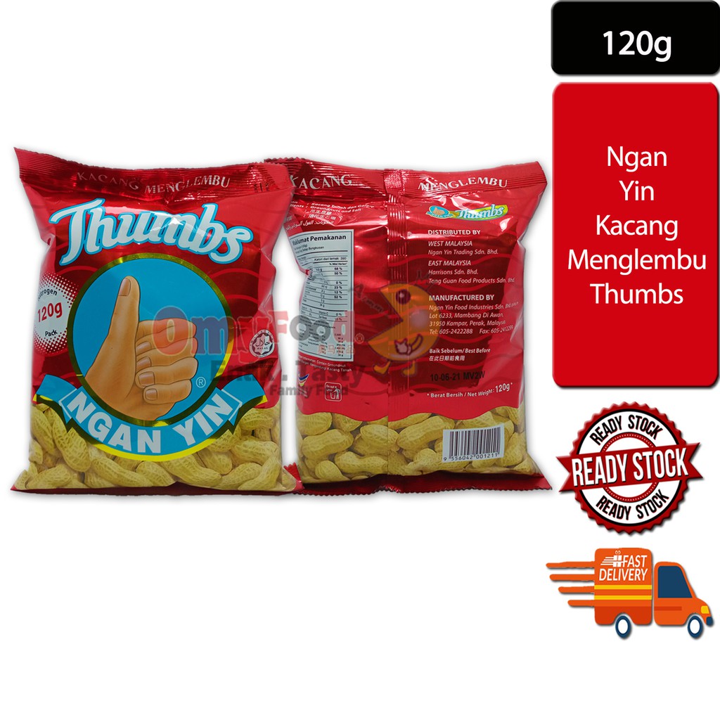 Buy 120g Big Cap Tangan Ngan Yin Kacang Menglembu Thumbs Omyfood Seetracker Malaysia