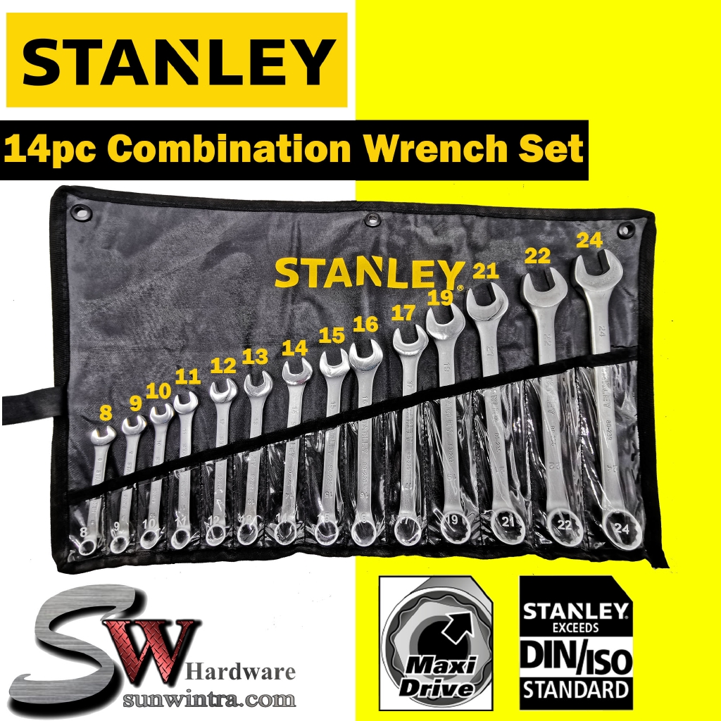 Stanley 14PCS Carbon Steel Combination Spanner Set Original Stanley Product STMT80946 Shopee