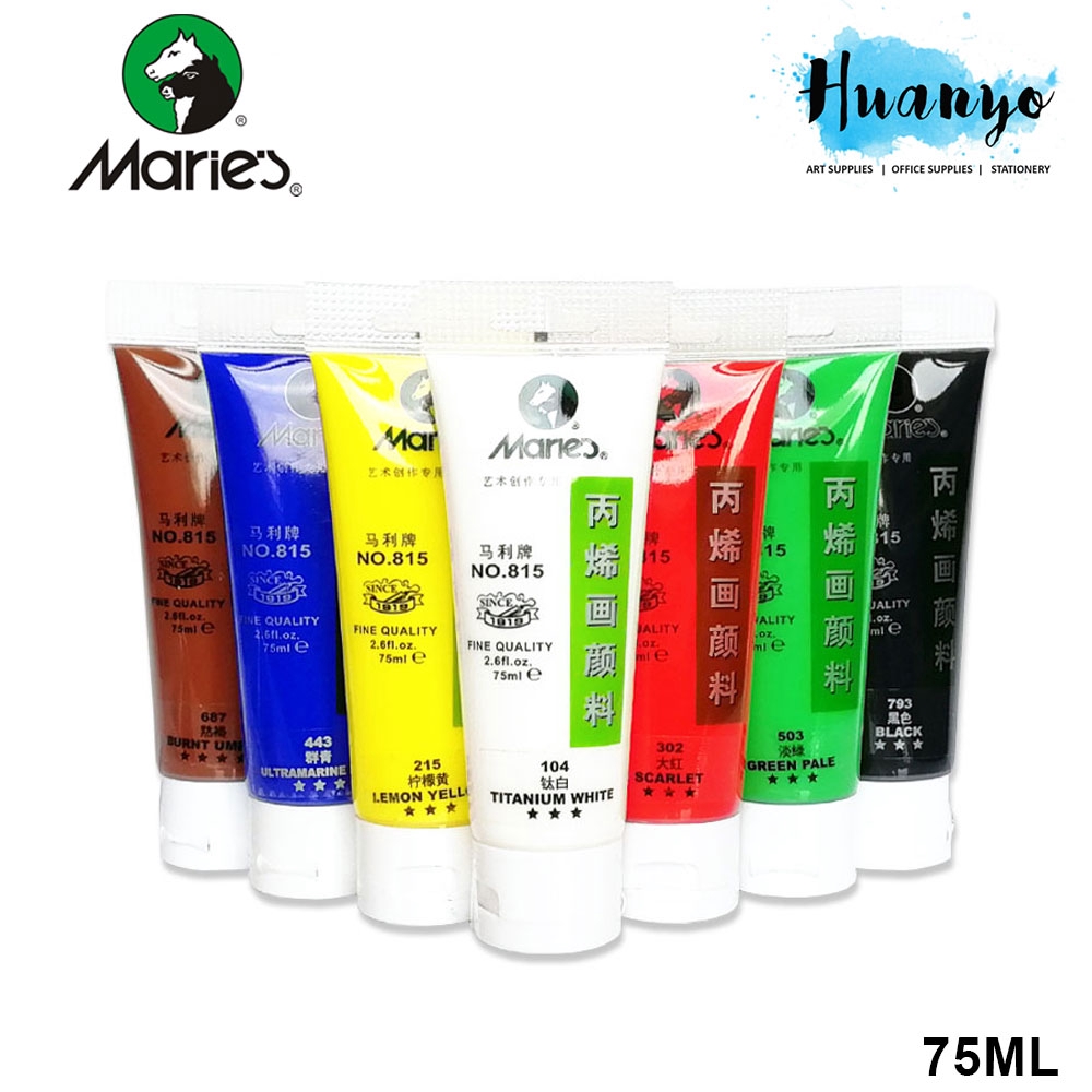  Marie  s  Acrylic  Colour Paint 75ML Per Tube Shopee Malaysia