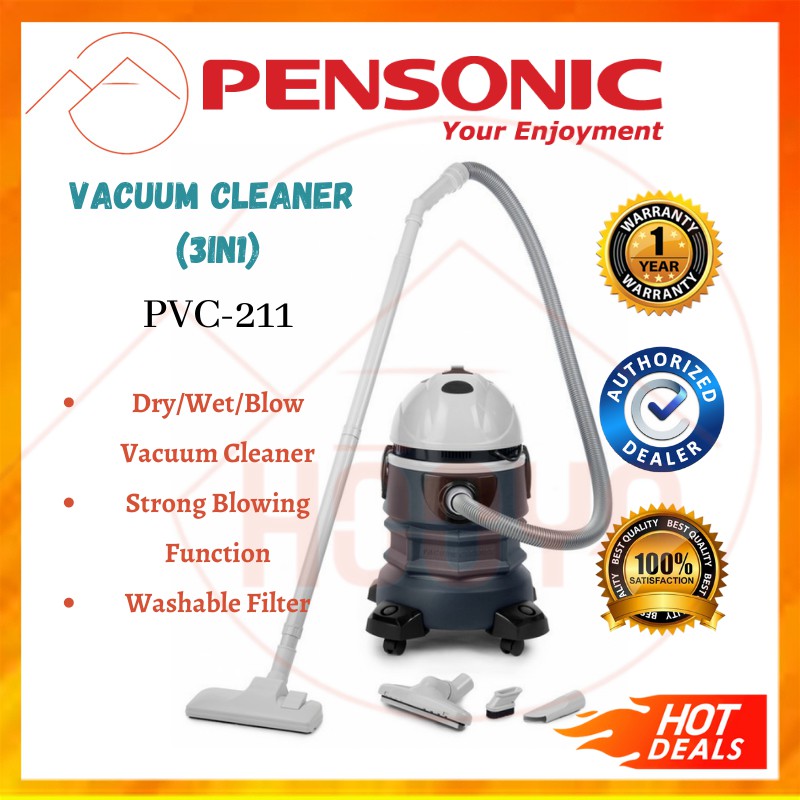 Pensonic Vacuum Cleaner Wet & Dry & Blow PVC 211 1200W Pensonic