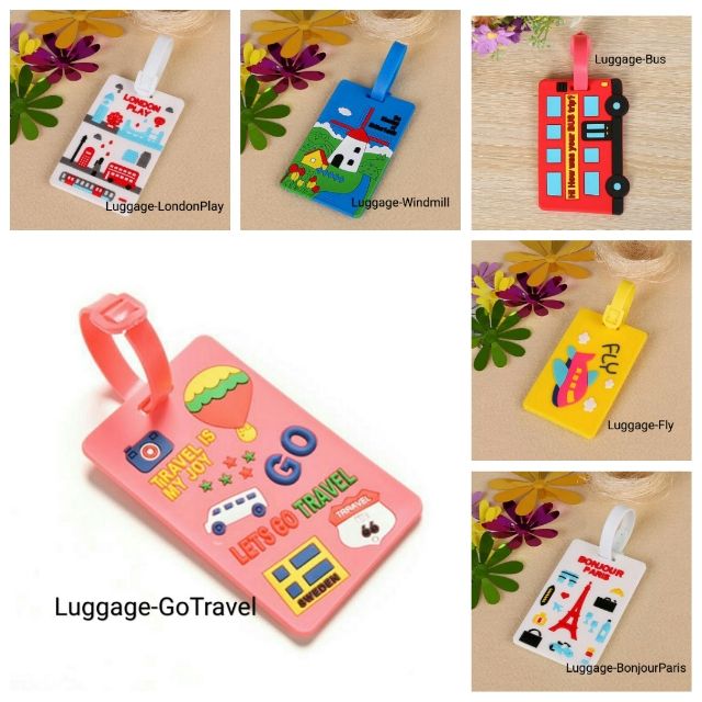 JMALL LUGGAGE TAG Soft Silicone Cute Cartoon Luggage Tag Baggage Tag