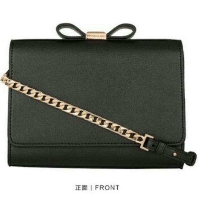 charles and keith bow detail clutch