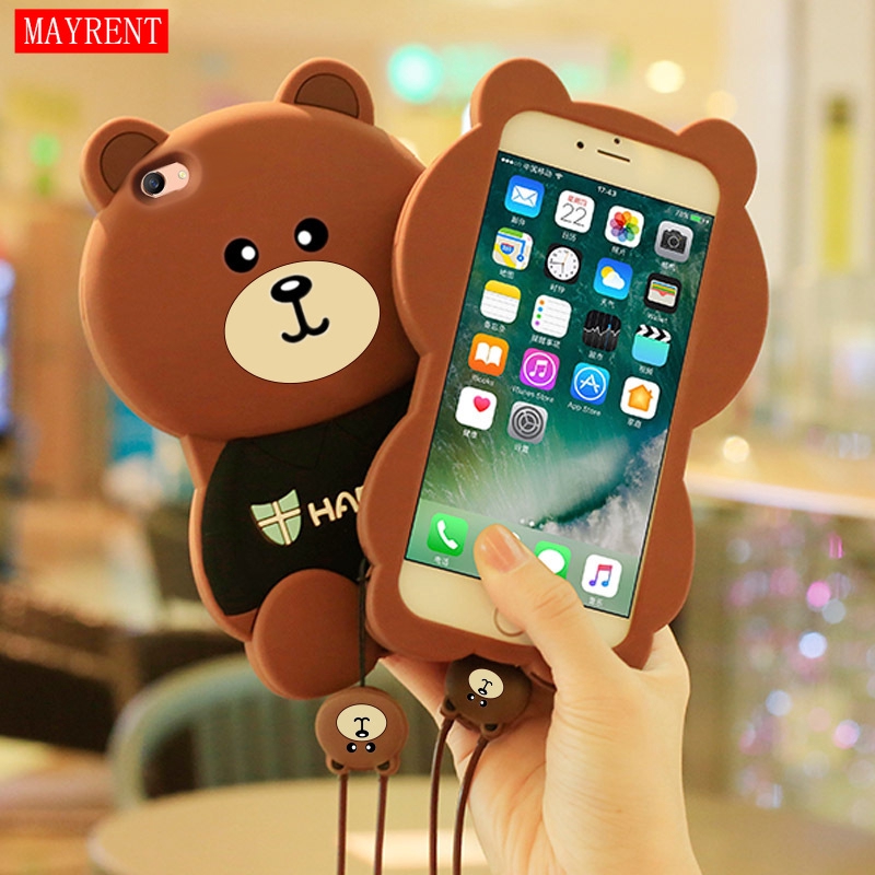 Oppo A3s A83 F5 A57 A37 F1s A59 R9s Happy Bear Soft Silicone Case For Iphone X