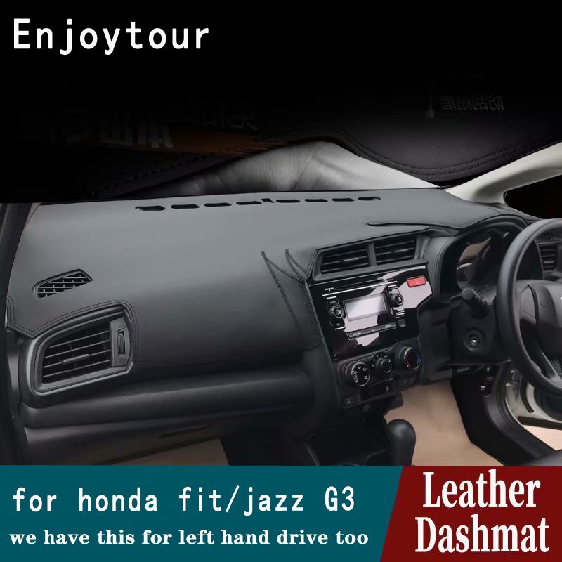 For Honda Fit Jazz 14 15 16 17 118 19 Leather Dashmat Dashboard Cover Pad Dash Mat Carpet Car Styling Shopee Malaysia
