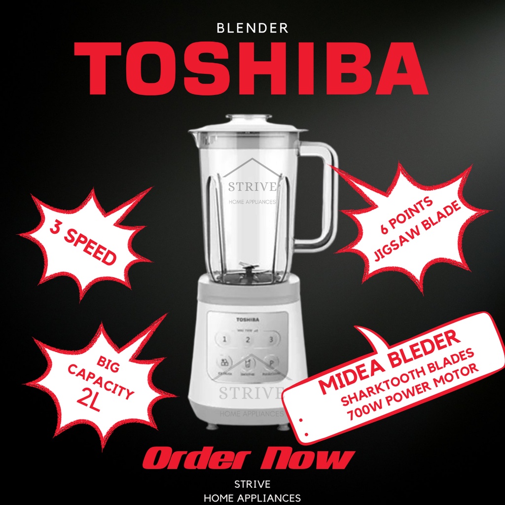 Toshiba Blender Ice Blender 700W 2.0L [READY STOCK!!!] Strive Home