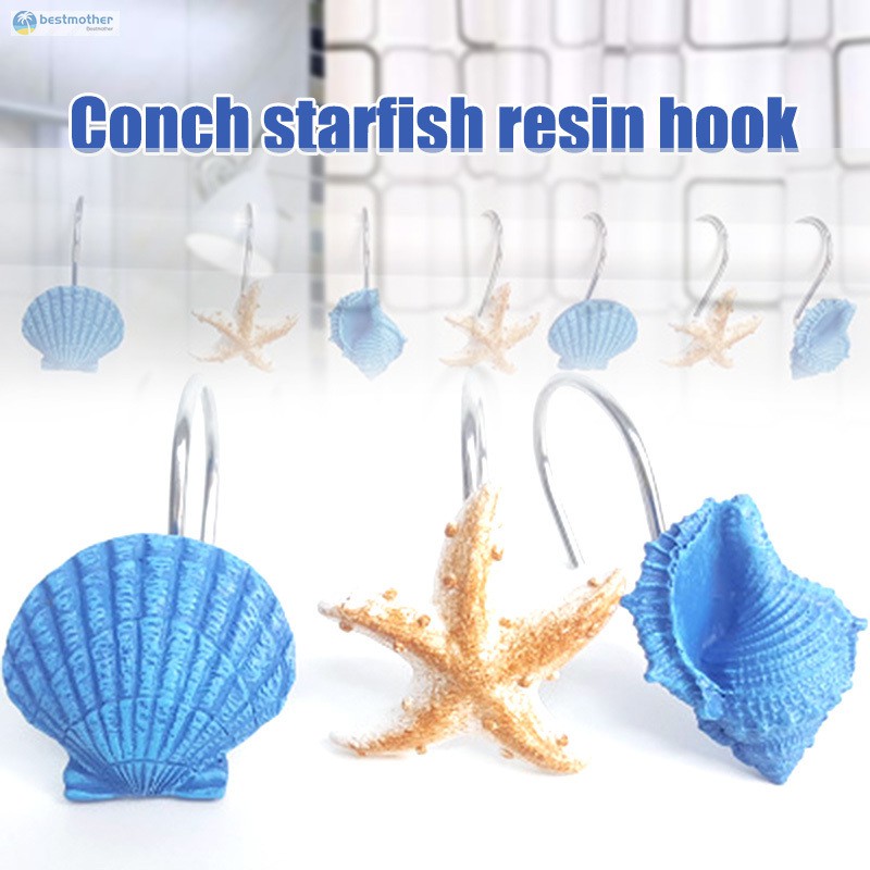 Bm 12 Pcs Fashion Decorative Home Bathroom Seashell Shower