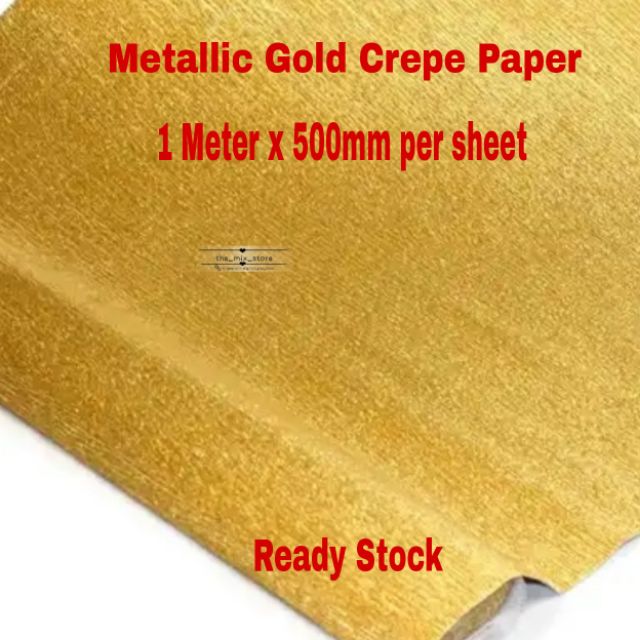 Metallic Gold Crepe Paper(Ready Stock) Shopee Malaysia