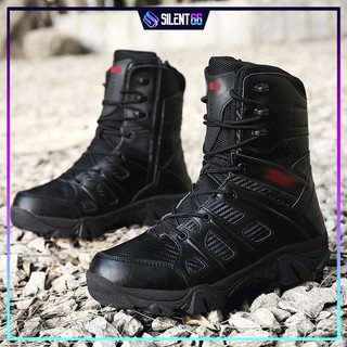 READY STOCK Army Men Tactical Outdoor Hiking High Top Combat Swat Boots - DARK PANTHER(067)
