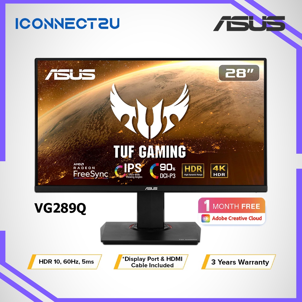 Asus VG289Q 28" IPS UHD 4K DCI-P3 FreeSync Adaptive Sync HDR10 TUF ...