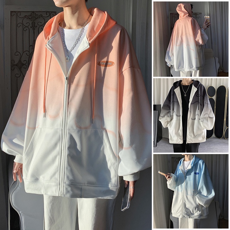 【High Quality】Couple Hoodie Men Ladies Hoodie Sweatshirt Long Sleeve Jacket Oversized Korean Style Men Tie Dye Hoodie