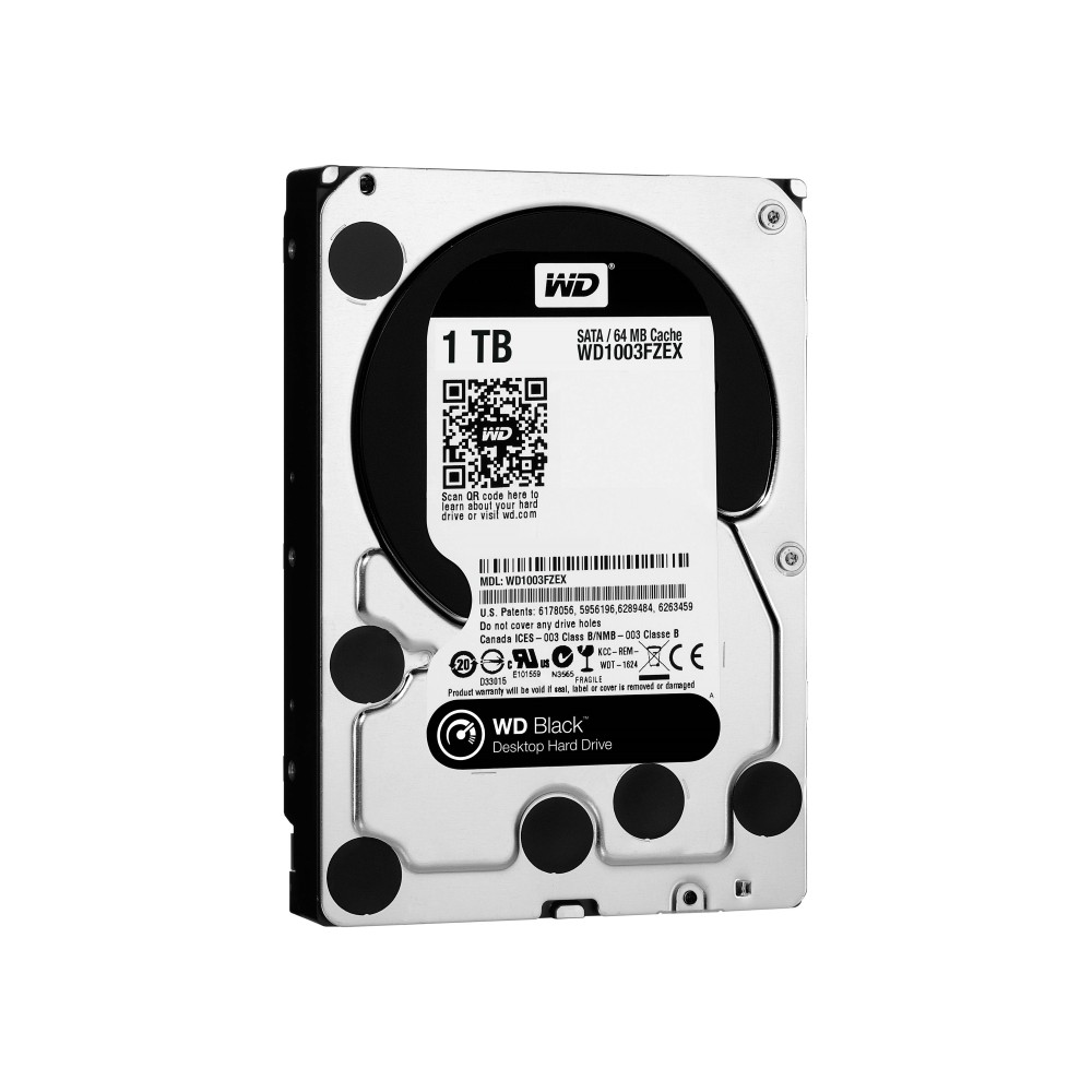 Western Digital Caviar 3.5%ﾀﾞﾌﾞﾙｸｫｰﾃ% Cache III Internal Black TB RPM 1 Old  SATA Model 7200 64 並 MB Hard Desktop Drive WD1002FAEX