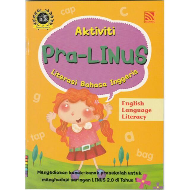 Buku Tadika Aktiviti Pra Linus Literasi Bahasa Inggeris Shopee Malaysia