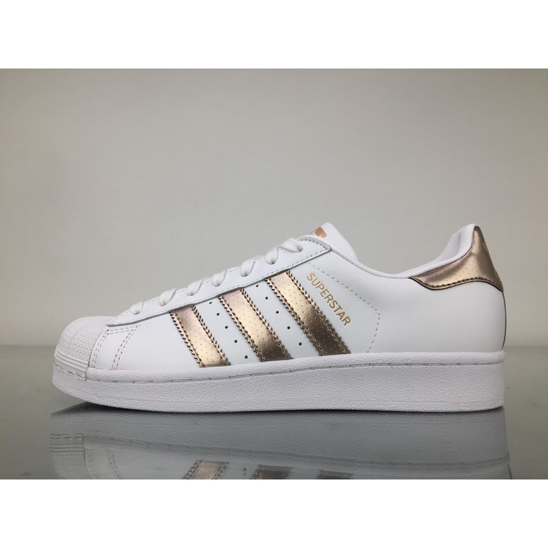 adidas superstars white copper rose gold