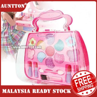 🔥Ready Stock🔥 Auntton MakeUp Toys Pretend Play Set Deluxe Princess Girl's Make up Palette Kit Kid Gift