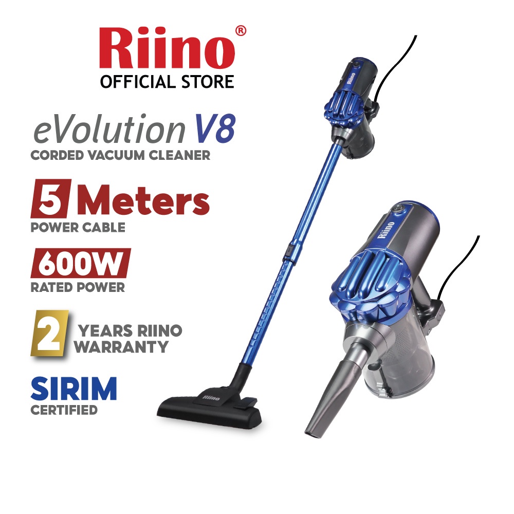 Riino eVolution V8 15000 Pa Super Cyclone Vacuum Cleaner (595F