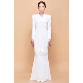 [READY STOCK] Jannahnoe kurung-for bride-raya haji-off white-size L ...
