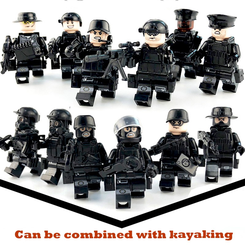 12pcs Set Military Forces Soldiers Bricks Figures Compatible Building Blocks Toys Shopee Malaysia - new helicopterswat team roleplay roblox