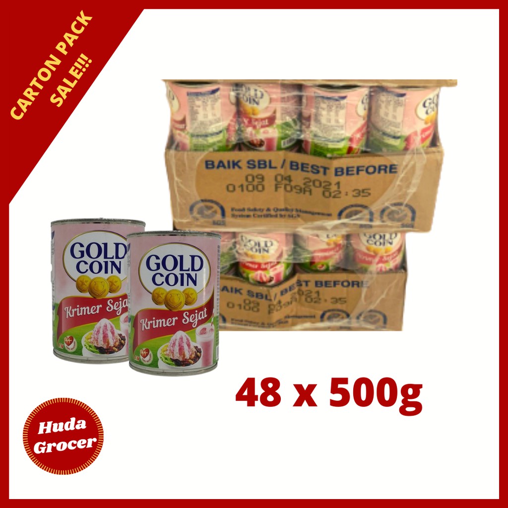 [Wholesale] Gold Coin Krimer Sejat 48x500g