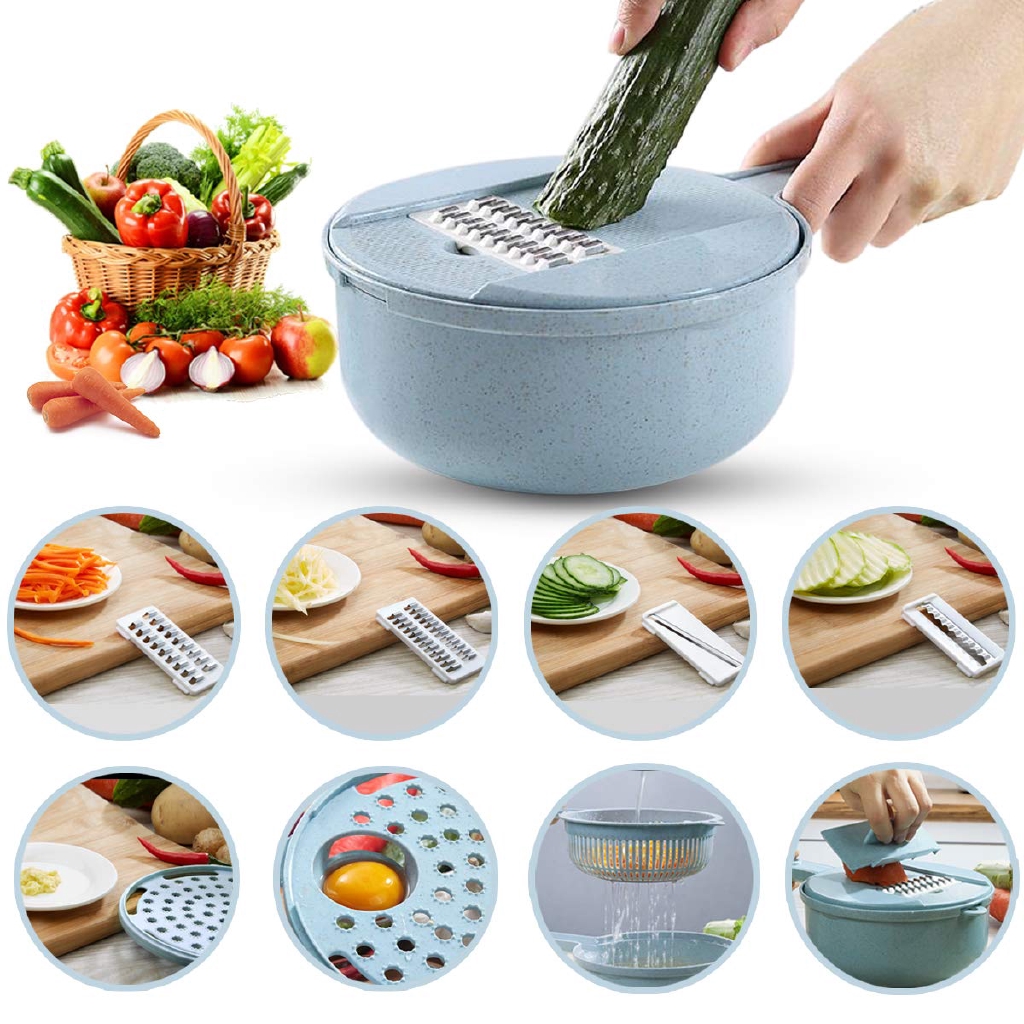 18 IN 1 Multi-function EASY FOOD CHOPPER Mandoline Vegetable Cutter Food Slicer
