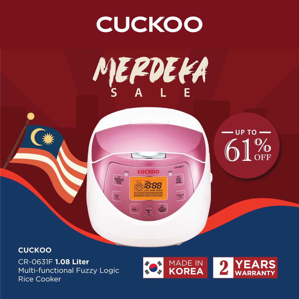 Cuckoo CR0631F 1.08 Liter Multifunctional Fuzzy Logic Rice Cooker