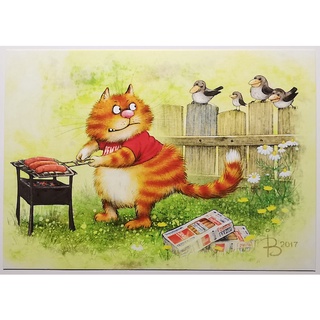 Poskad Kucing Biru Versi Asal Asing Rusia Ilustrasi Kartun Animasi Haiwan Tikus Haiwan Cinta Dnqj Shopee Malaysia