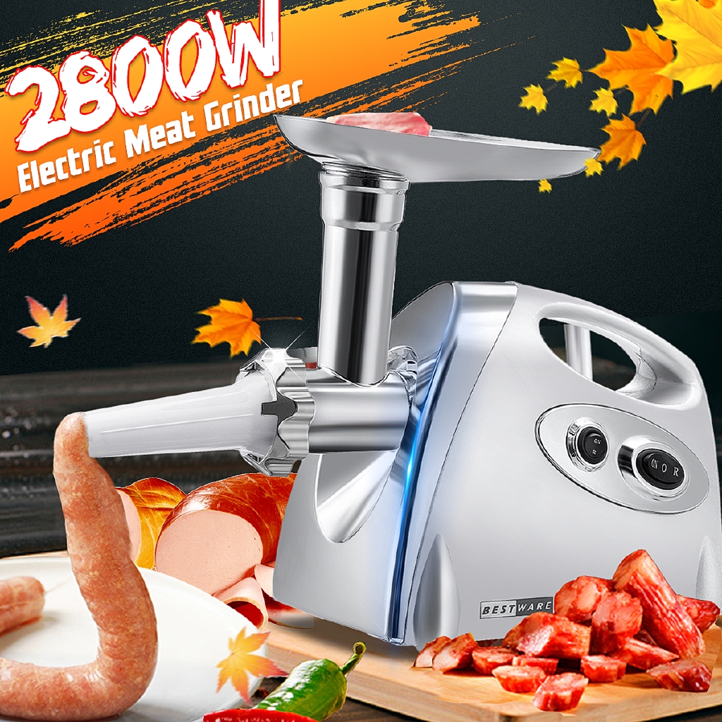 2800W Electric Meat Grinder Mincer Meat Slicer Pie Sausage Stuffer Maker Filler Machine Food Processor