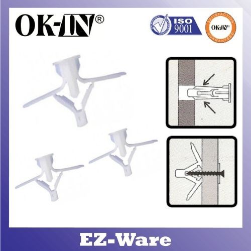 OKIN Nylon Butterfly Wall Plug for Hollow Partition Wall Ceiling