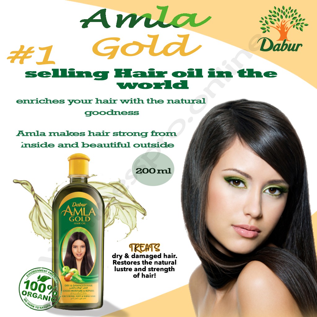 Dabur Amla Gold Hair Oil strong and beautiful Hair 200 ml | Shopee Malaysia
