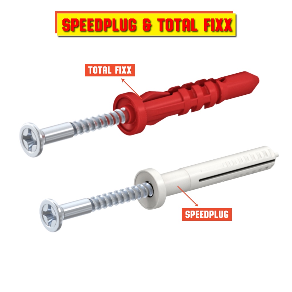 Total Fixx & Speedplug Nylon PVC Anchor Wall Plug Shopee Malaysia
