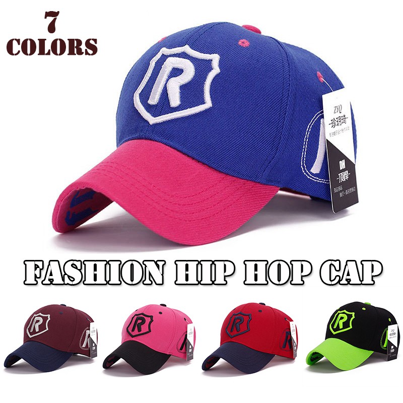 baseball cap with letter r