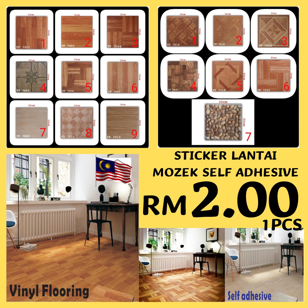 Buy 1box 10pcs B Malaysia Ready Stock Btl Vinyl Flooring 30cm X 30cm Sticker Lantai Mozek Self Adhesive No Need Glue Seetracker Malaysia