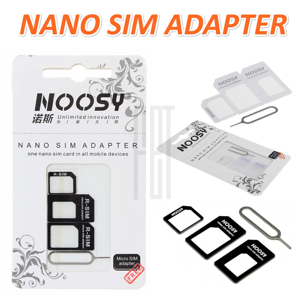 Noosy 4 In 1 Nano Sim Card Adapter Set Micro Sim Card Tools Sim