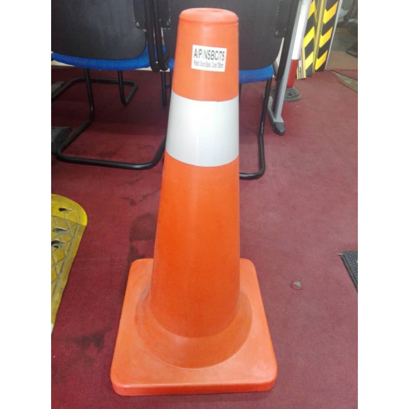 Traffic Road Safety Cone - PLASTIC PE TRAFFIC CONE SAND BASE 750MM ...