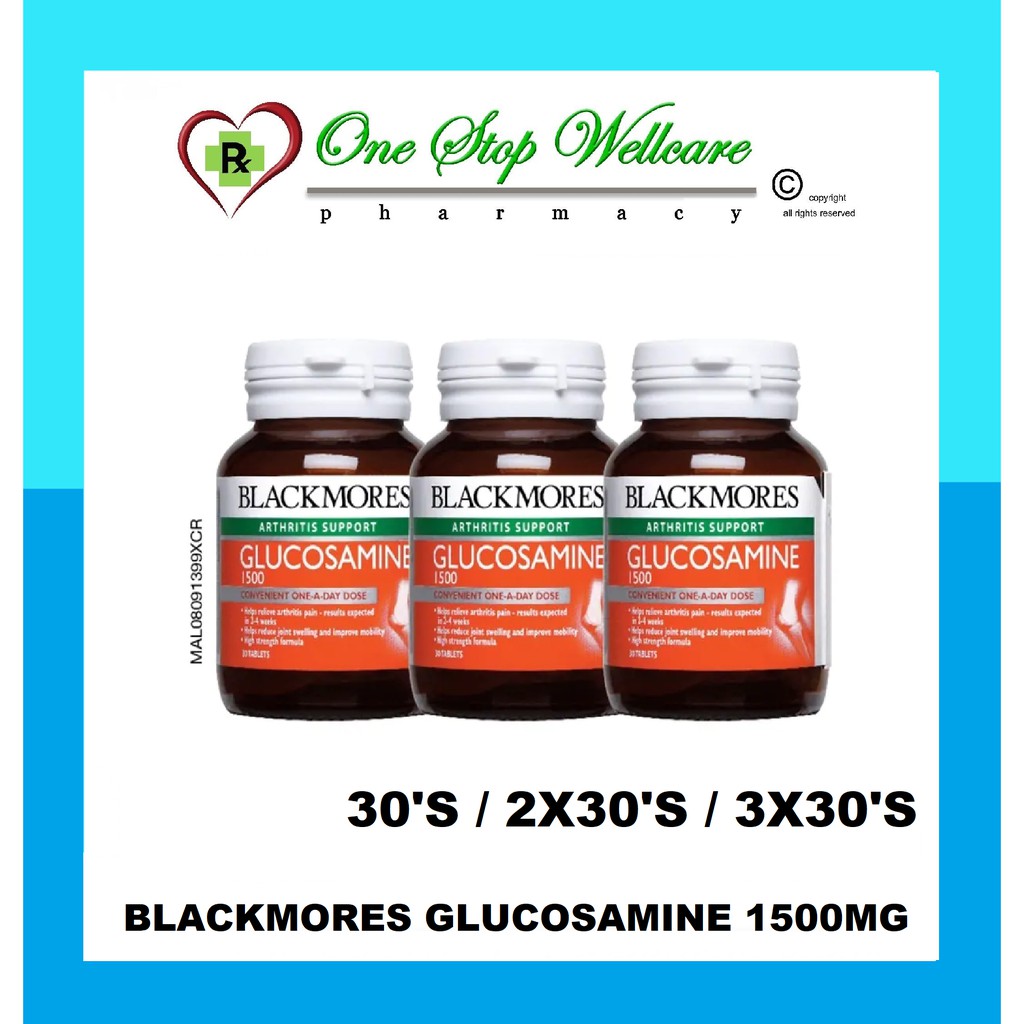 BLACKMORES GLUCOSAMINE 1500MG 30'S / 2X30'S / 3X30'S (EXP1/2024