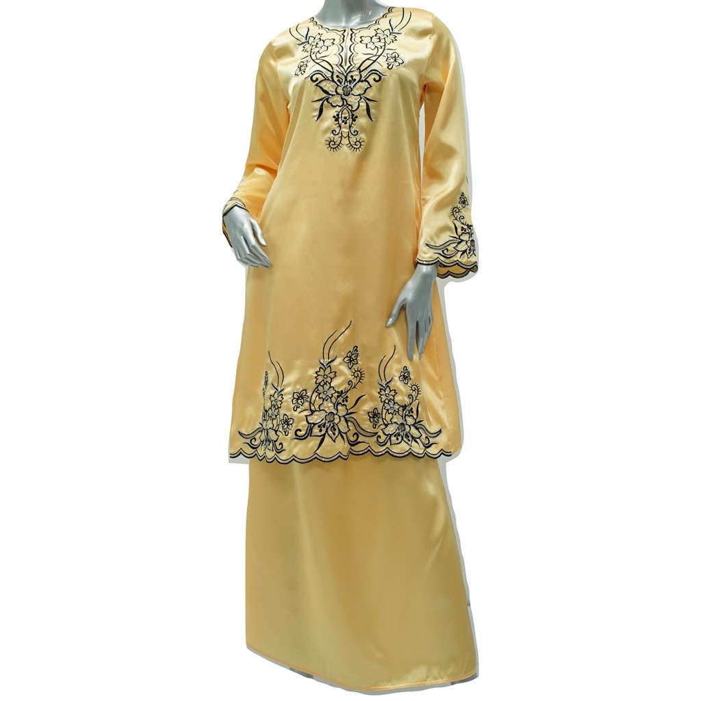 First Lady Embroidered Satin  Baju  Kurung XL 3XL 